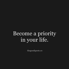 priotiry in life