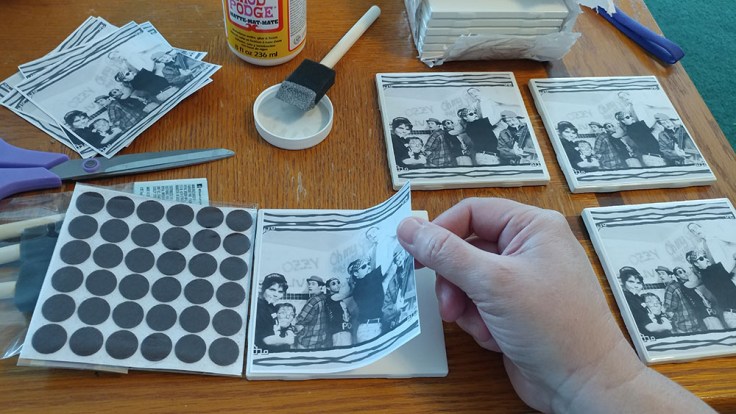 apply the printed photo