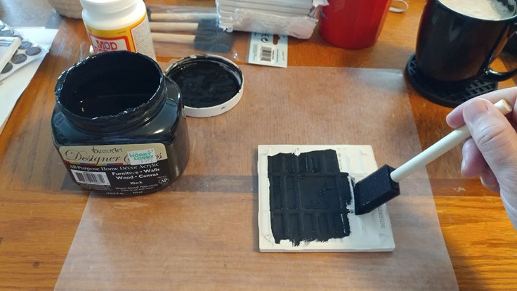 paint backside black